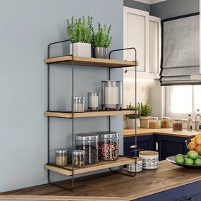 Wielopoziomowa półka w dekorze dębu 40 cm Pulalis – Kalune Design