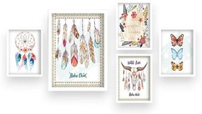 Obrazy zestaw 5 szt. Boho – Wallity