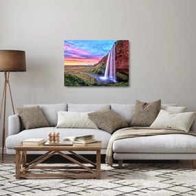 Obraz na szkle - Wodospad Seljalandsfoss (70x50 cm)