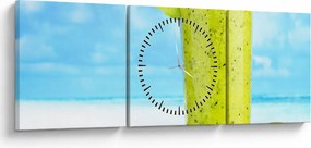 Zdjęcie - smoothie z kiwi (z zegarem) (90x30 cm)