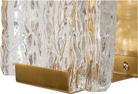 Szklany kinkiet w kolorze złota Oblin – Mauro Ferretti