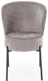 Krzesło tapicerowane tkanina szary popiel K590