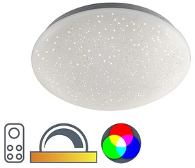 Nowoczesna lampa sufitowa biała z efektem gwiazd włącznie z LED - Bex Nowoczesny Oswietlenie wewnetrzne