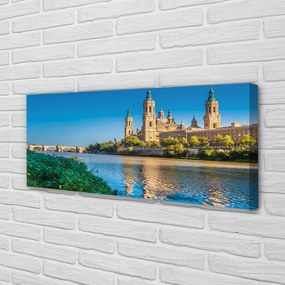 Duży obraz na płótnie Majestatyczna Katedra nad Rzeką