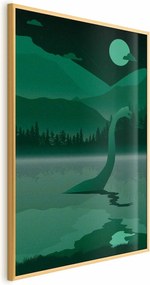 Plakat Loch Ness 21x30 cm z ramą złotą bez marginesu ARTGEIST B