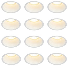 Zestaw 12 białych opraw LED GU10 70 mm IP44 - Dept Nowoczesny Oswietlenie wewnetrzne