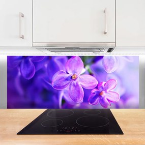 Panel Szklany Polana Fioletowych Kwiatów