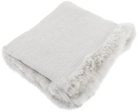 Lniano-futrzany koc 140x180 cm – Native Natural