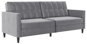 Jasnoszara aksamitna sofa 203 cm Hartford – Støraa