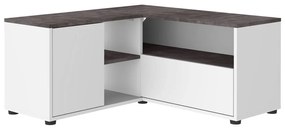 Biało-szara szafka pod TV w dekorze betonu 90x45 cm Angle – TemaHome