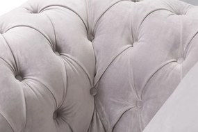 Fotel Chesterfield Classic Velvet Light Grey 118x96x77cm