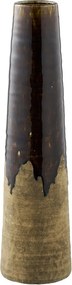 Brązowy ceramiczny wysoki wazon (wysokość 48 cm) – House Nordic