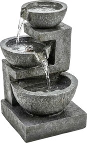 Outsunny Fontanna 3-poziomowa Ogrodowa z Oświetleniem LED, Pompą, Regulowana, 40 x 37 x 61 cm | Aosom PL
