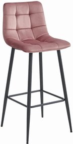 Ciemnoróżowy hoker pikowany tapicerowany T5-G14