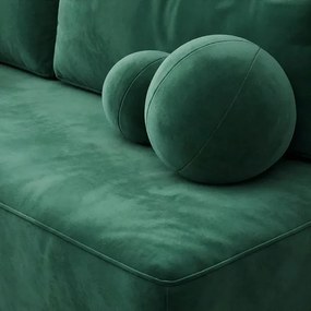 Sofa z Funkcją Spania ARVETO Zielona Welurowa Nowoczesna