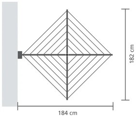 Ogrodowa ścienna suszarka na pranie WallFix 24m – Brabantia