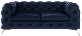 Ciemnoniebieska aksamitna sofa 185 cm Chelsea – Ropez