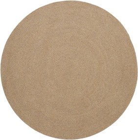 Beżowy okrągły dywan odpowiedni na zewnątrz z włókien z recyklingu ø 150 cm Despas – Kave Home