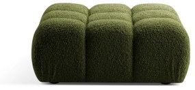 Zielony podnóżek modułowy z materiału bouclé Bellis – Micadoni Home