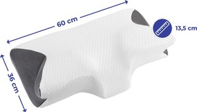 Poduszka pod głowę do spania na boku, memory foam, 60 x 36 cm