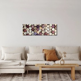 Obraz - Sezon na wino (z zegarem) (90x30 cm)
