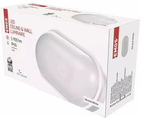 Biała lampa sufitowa LED 14.5x27 cm Qari – EMOS