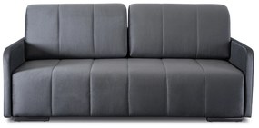 Sofa Rozkładana z Funkcją Spania IBIZA Dwuosobowa Szara Nowoczesna do Salonu