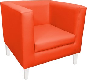 Fotel Monaco tkanina Eko-skóra : Kolor nogi - Biała, Kolor tkaniny - EKO-SKÓRA - 20D, Wysokość nogi - 20 cm