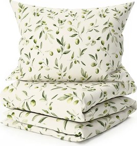 PrzytulneMieszkanie.pl PrzytulneMieszkanie.pl Bawełniana pościel OLIVE POLY zielona Rozmiar pościeli: 2 szt 70 x 90 cm | 200 x 220 cm