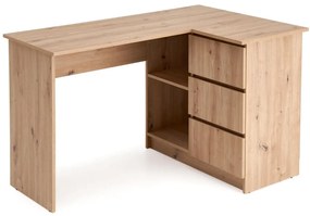 Biurko narożne BEGA dąb artisan HALMAR