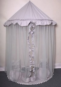 Szary baldachim dziecięcy nad łóżeczko C2-M29