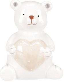 Ozdoba świąteczna Miś trzymający serce, 10 cm