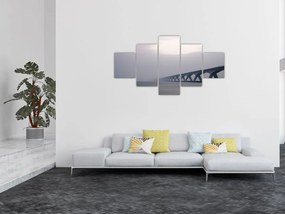 Obraz mostu we mgle (125x70 cm)