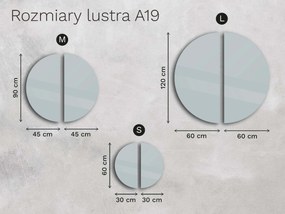 Nietypowe lustro LED z oświetleniem A19 S