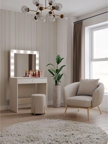 MARINA | Toaletka z Lustrem LED | Kaszmir |  81x50x150 | Elegancka Funkcjonalna