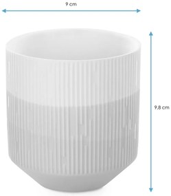 Ceramiczna doniczka FINO szara
