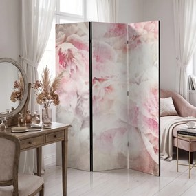 Parawan pokojowy 3-częściowy 135x172 Dwustronny dekoracyjny romantic shabby chic Piwonie W Bieli