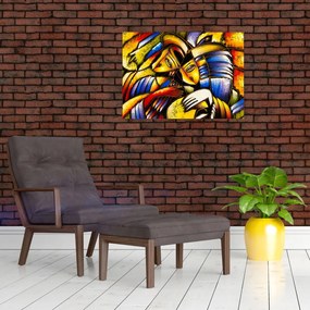 Obraz - Obraz olejny, kochankowie (70x50 cm)