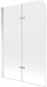 Mexen Felix parawan nawannowy 2-skrzydłowy 80 x 140 cm, transparent, chrom - 890-080-002-01-00