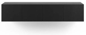 Czarna szafka pod TV 180x38x35 cm Daroca – Marckeric