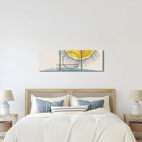 Obraz - Abstrakcyjny obraz plaży N⁰2 (z zegarem) (90x30 cm)