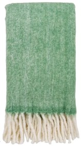 Zielony koc z mieszanki wełny 130x170 cm Carmel – House Nordic