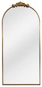 Duże lustro w stylu romantycznym z ramą - Metal - szer. 80 x Wys. 180 cm - Złoty - INARI