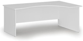 Ergonomiczne biurko PRIMO WHITE, 180x120 cm, prawe, białe
