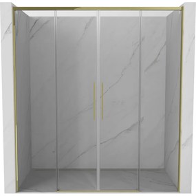 Mexen Rox drzwi prysznicowe rozsuwane 180 cm, transparent, złote - 8C2-180-002-50-00