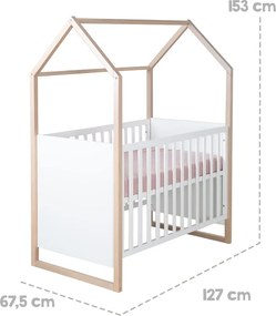 Białe łóżeczko 60x120 cm Cabane – Roba