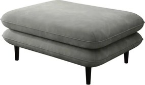 Pufa SOLANO w kolorze JASNY SZARY w tkaninie ELEMENT WERSAL