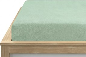 PrzytulneMieszkanie.pl Frotte prześcieradło EXCLUSIVE jasny miętowy 90 x 200 cm