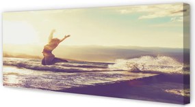 Fotoobraz na płótnie Kobieta nad Jeziorem