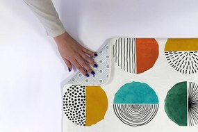 Dywanik antypoślizgowy do łazienki Dywanik antypoślizgowy do łazienki Kółka Linie